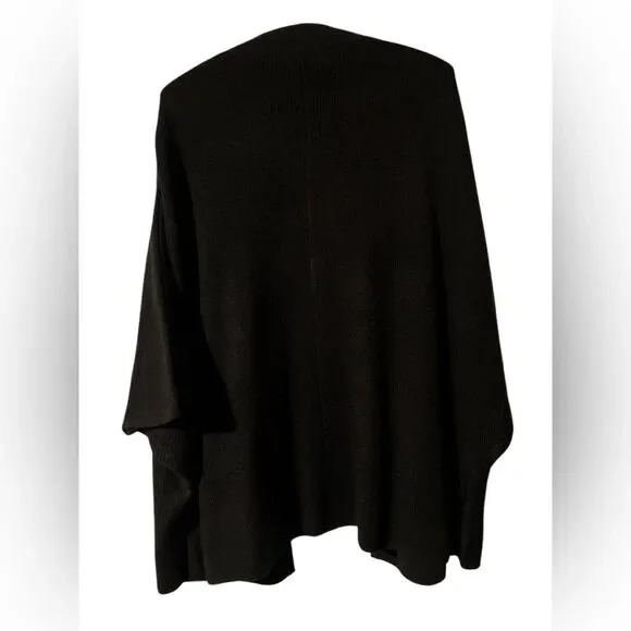 Tally Ho Sweater Poncho Size 2X Brown Fall Excellent Condition Cozy Holidays - Picture 4 of 6